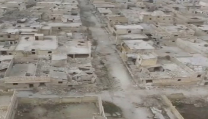 شاهد .. تصوير جوي يظهر ما فعله القصف الروسي بحلب