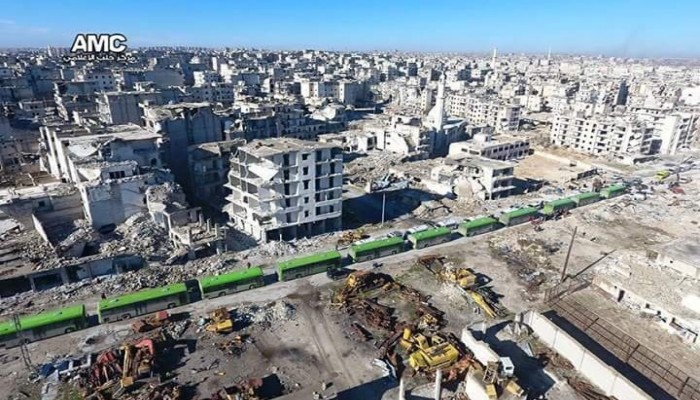 وصول أولى دفعات محاصري حلب لمناطق الثوار بالريف الغربي