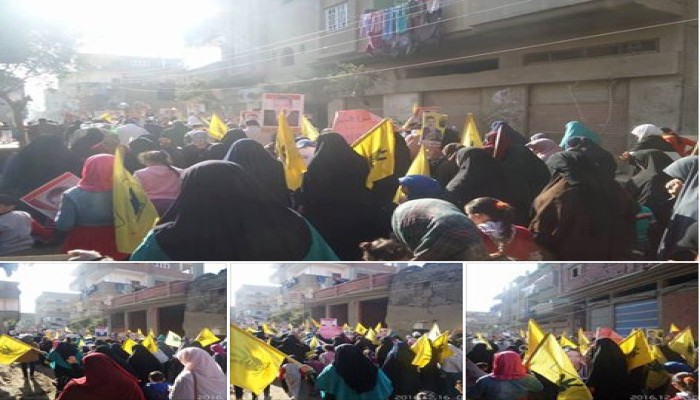 مسيرة حاشدة بالشرقية تنتفض للتضامن مع حلب وازاحة السيسي