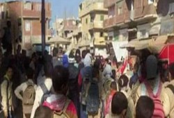 مسيرة طلابية بحوش عيسي تدعم ثوار حلب ومعتقلي السجون المصرية
