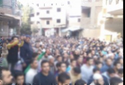 حشد كبير من أهالي كرداسة في تشييع جثمان الشهيد "محمد عاشور"