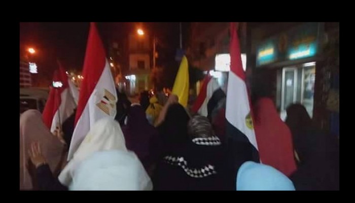 ديرب نجم بالشرقية " تثور" ليلا لإزاحة السيسي وبشار