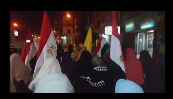 ديرب نجم بالشرقية " تثور" ليلا لإزاحة السيسي وبشار