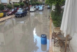 غرق منطقة سيدى بشر شرقى الإسكندرية بمياه الأمطار