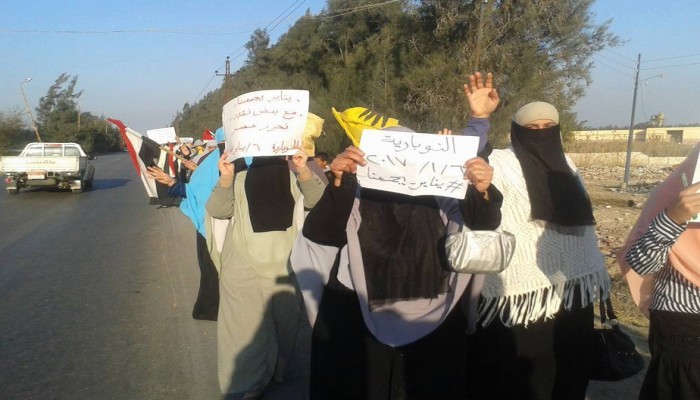 سلسلة ومسيرة لثوار النوبارية علي طريق أبو المطامير الصحراوي