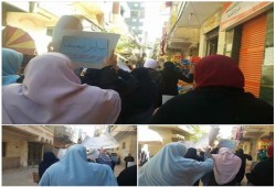 تظاهرة لحرائر المعمورة بالإسكندرية ينددن بجرائم الانقلاب وفشله