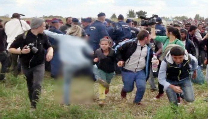 سجن المصورة التي ركلت لاجئين سوريين بالمجر