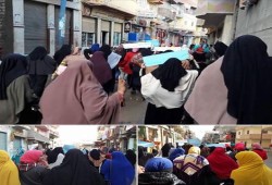 مسيرة ثورية لنساء ضد الانقلاب بحوش عيسي تدعوا للعصيان المدني