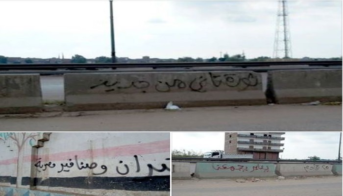 جداريات لحركة " إسبراي كفر الدوار " تحت شعار " يناير يجمعنا "