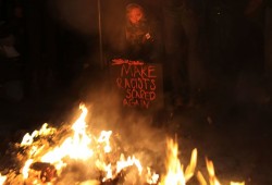 أعمال عنف بالعاصمة الأمريكية احتجاجا على تولي ترامب لمهامة