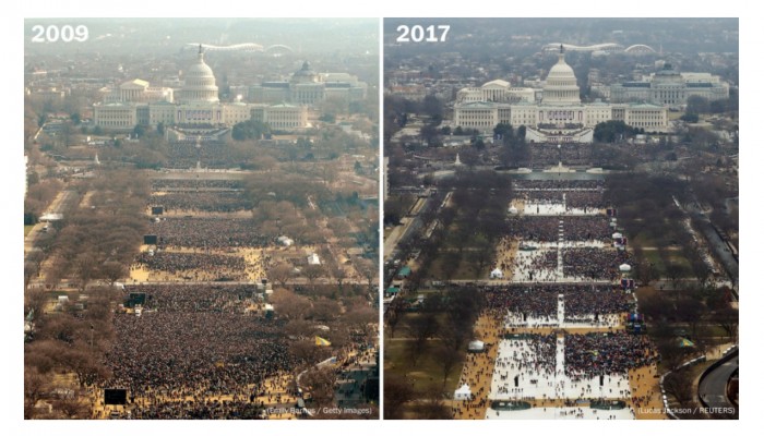 إقبال ضعيف على حفل تنصيب "ترامب" مقارنة بـ"أوباما" و"بوش"