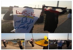 سلسلة بشرية لثوار النوبارية تدعو للمشاركة فى حراك يناير