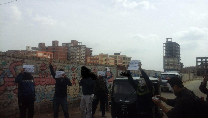 وقفة احتجاجية لثوار كوم حماده رفضاً لانقلاب العسكر