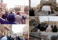 مسيرة لثوار أبو المطامير تطالب بالإفراج عن المعتقلين في ذكري يناير