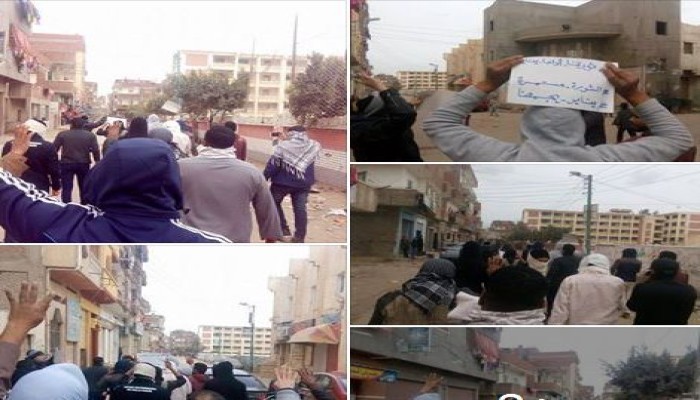 مسيرة لثوار أبو المطامير تطالب بالإفراج عن المعتقلين في ذكري يناير