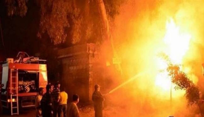 حريق هائل في مخبز بالدقهلية بسبب تسريب بخزان الوقود