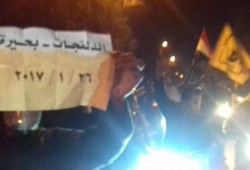 شباب الدلنجات بأعلام مصر في مسيرة بالدراجات البخارية فى ذكرى 25 يناير