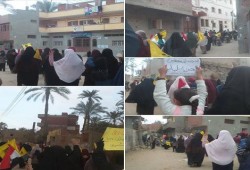 ثوار القرين بالشرقية يواصلون تظاهرات "يناير ثورة شعب "