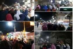 ثوار "أبو حماد" يتظاهرون بمسيرة ليلية حاشدة في ختام اسبوع يناير ثورة شعب