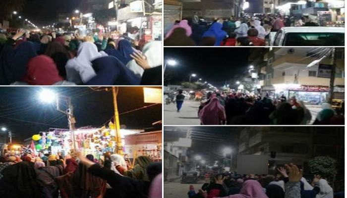 ثوار "أبو حماد" يتظاهرون بمسيرة ليلية حاشدة في ختام اسبوع يناير ثورة شعب