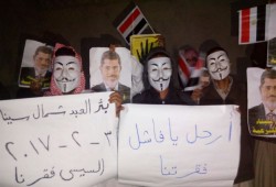 ثوار بئرالعبد ينتفضون في مستهل أسبوع ثوري جديد تحت شعار "السيسي فقرنا"