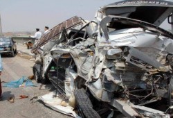 مصرع شخص وإصابة 8 فى حادث تصادم لورى بكمين بطريق طور سيناء