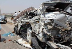 مصرع شخص وإصابة 8 فى حادث تصادم لورى بكمين بطريق طور سيناء