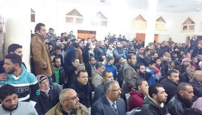 عائلات ومشايخ سيناء يعلنوا العصيان المدنى فى العريش 11 فبراير
