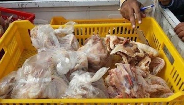 ضبط 800 كجم دواجن غير صالحة للاستهلاك الآدمي بالجيزة