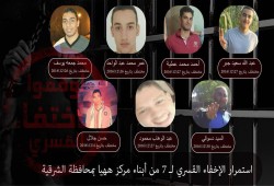 أمن الإنقلاب يختطف 7 من شباب ههيا بالشرقية ويخفيهم قسريا ومخاوف علي حياتهم "