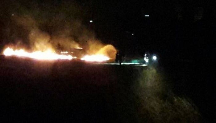 حريق هائل على امتداد 160 فدان بجزيرة "قرمان" بسوهاج