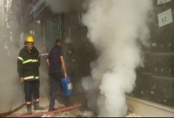 تسريب غاز بالمحلة بسبب كسر الماسورة الرئيسية أثناء شفط مياه الصرف الصحى