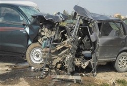مصرع وإصابة 4 أشخاص فى حادث تصادم بصحراوى البحيرة