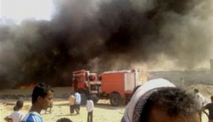 حريق هائل في مصنع أخشاب بالمنطقة الصناعية بدمياط