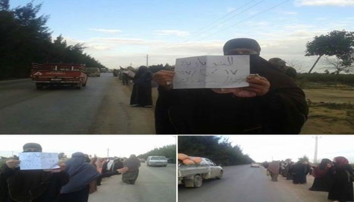 سلسلة بشرية لثوار النوبارية تدعو لوحدة الصفّ