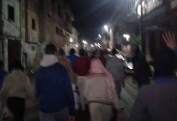 "شباب ضد الانقلاب" بحوش عيسى تتحدى الأمن بمسيرة ليلية رافضة لحكم العسكر