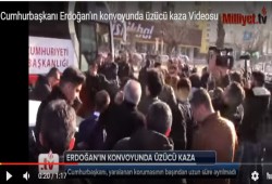 أردوغان يرفض ترك حارسه بعد أن صدمته حافلة (فيديو)