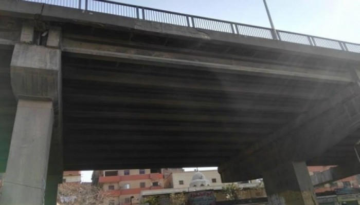 سقوط أجزاء من كوبري الملك خالد بمنشية ناصر