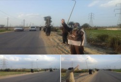 سلسلة بشرية لثوار كوم حمادة تطالب برحيل العسكر