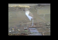 غرق شارع البحر بإيتاى البارود بعد كسر بإسطوانة المياه