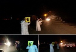 ثوار أبو المطامير في سلسلة بشرية تنديدا بالاعتقالات التعسفية لرافضي الانقلاب