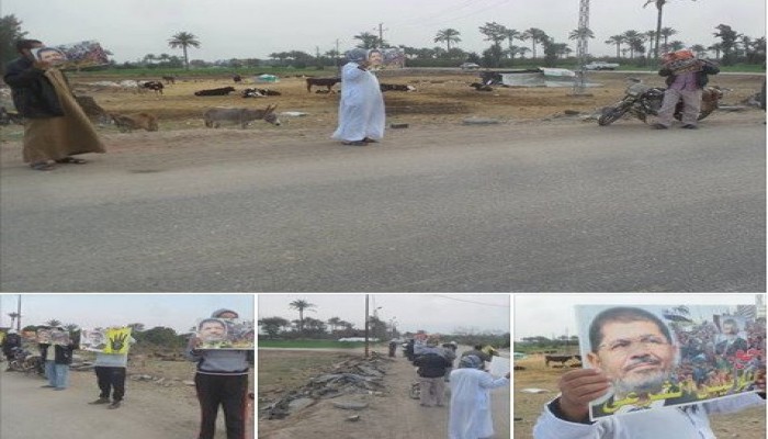 ثوار الحسينية بالشرقية يواصلون تظاهرات "قادتنا أبطال "