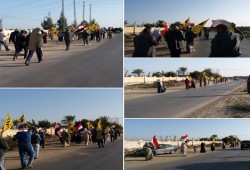 سلسلة بشرية ومسيرة لثوار حوش عيسى رفضاً لحكم العسكر