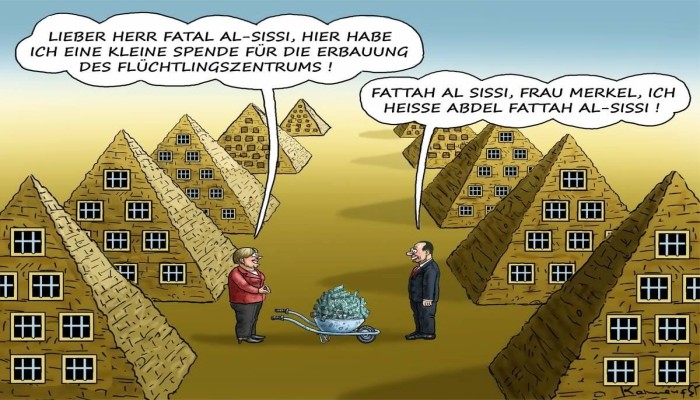 زيارة ميركل لمصر : الأموال مقابل اللاجئين