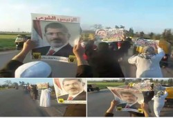 ثوار الحسينية بالشرقية يواصلون تظاهراتهم في ثانِ أيام"سيناء تفضح خيانتكم"