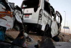 كفر الشيخ : مصرع وإصابة 16 شخصا في حادث تصادم على الطريق الدولي