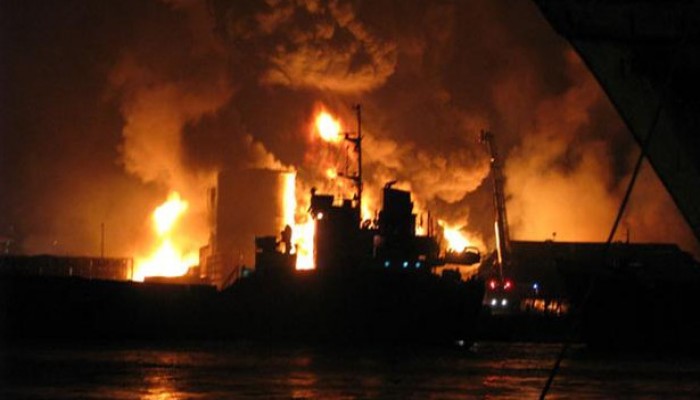 اندلاع حريق بخط بترول بالشرابية