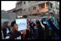 مسيرة لشباب ضد الانقلاب بأبو المطامير تندد باغتيال "رجب حنطور"