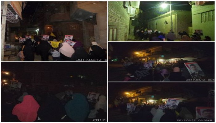 ثوار العدوة بالشرقية ينتفضون بمسيرة ليلية في أسبوع "خبز وحرية"