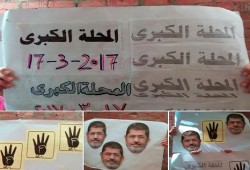 سلسلة بشرية لثوار المحلة الكبرى ضمن فعاليات "عسكر روسيا بره"